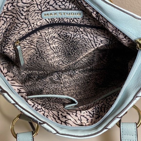 Max Studio Light Blue Studded Backpack - Picture 6 of 12